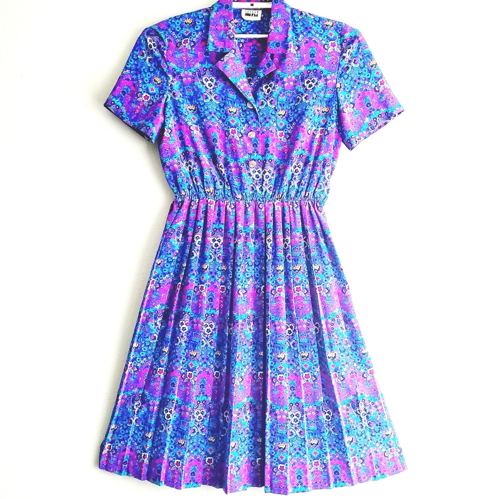 Vintage Floral Printed Dress